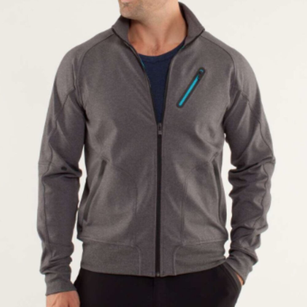 Lululemon Men's Trainer Jacket Zip Up Heathered Grey Size M